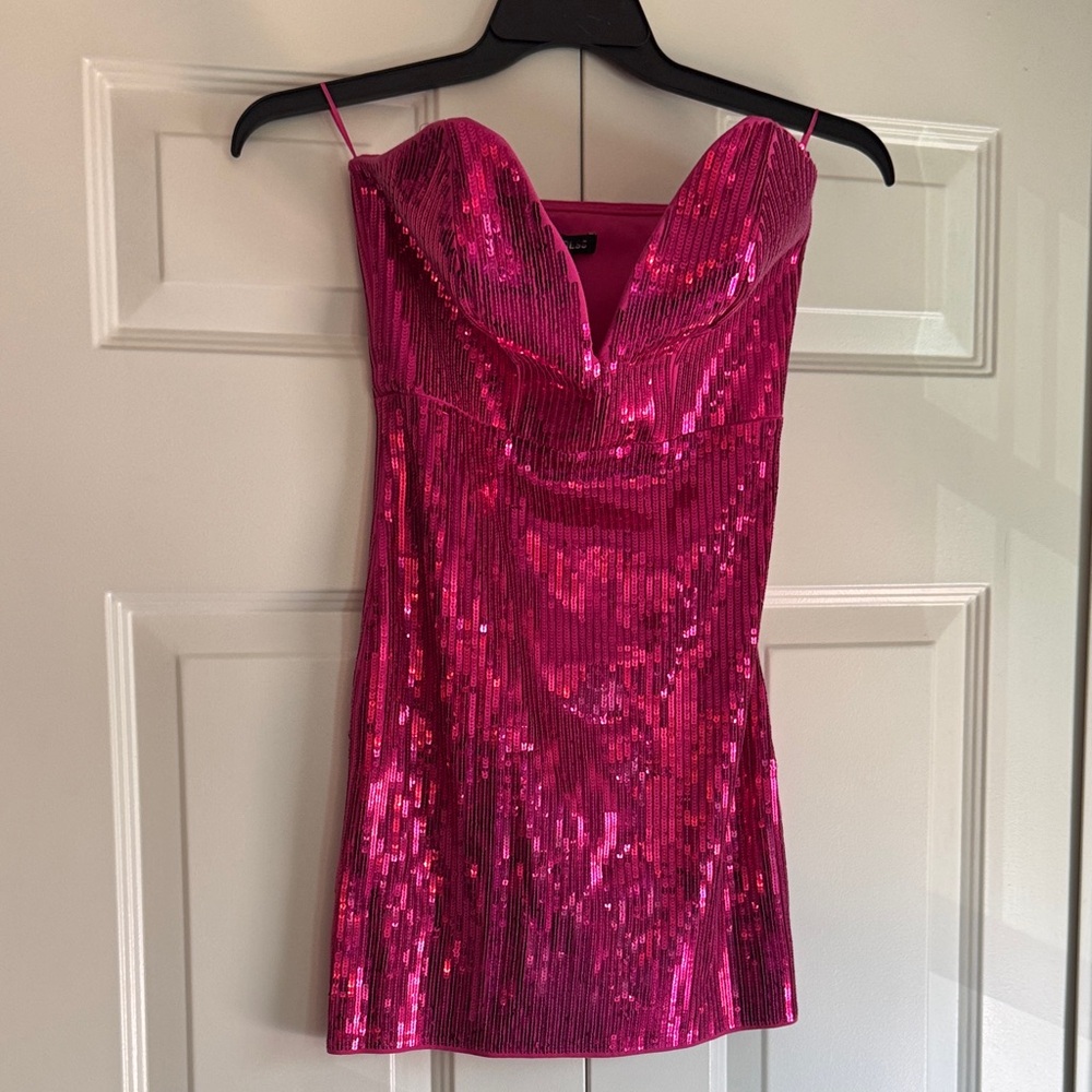 Pink Sequin Mini Dress by Express